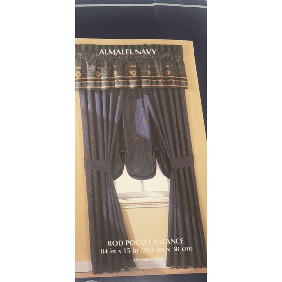 Springmaid Other - Vintage Springmaid Almalfi Navy Curtain Set New Old Stock